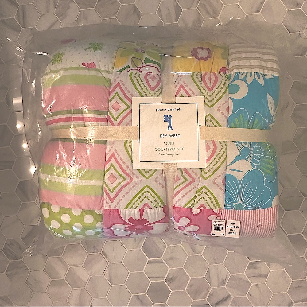 Brand New Pottery Barn Kids Pink Quilt